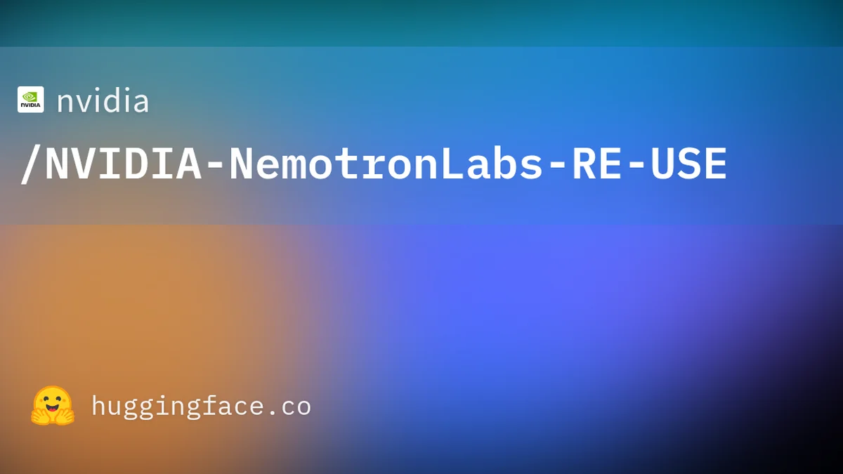 Official Hugging Face repository overview of NVIDIA NemotronLabs RE-USE universal speech enhancement model.