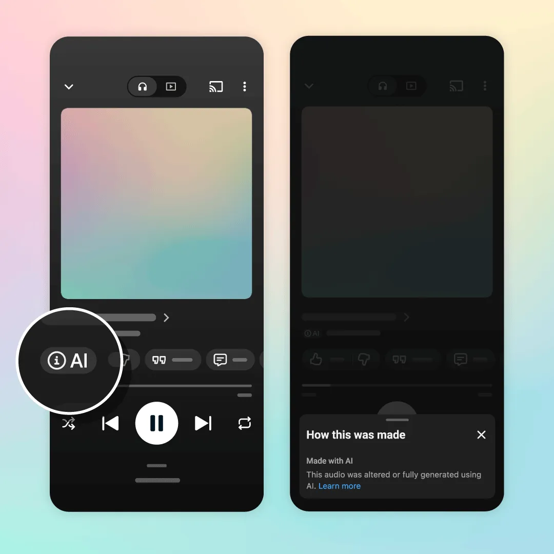 YouTube Music: Generative AI Labels and Metadata Standards Challenge Streaming Platforms' Flood of Synthetic Audio